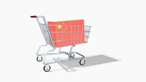 The concept of the import trade of the state of China. Stock Footage