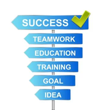 Concept indicator success road Stock Illustration