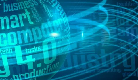 Concept of industry 4.0 Stock Illustration