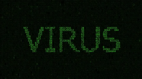 The concept of infection by computer virus, a computer security breach Stock Footage 58622279