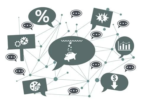 Concept of inflation Stock Illustration