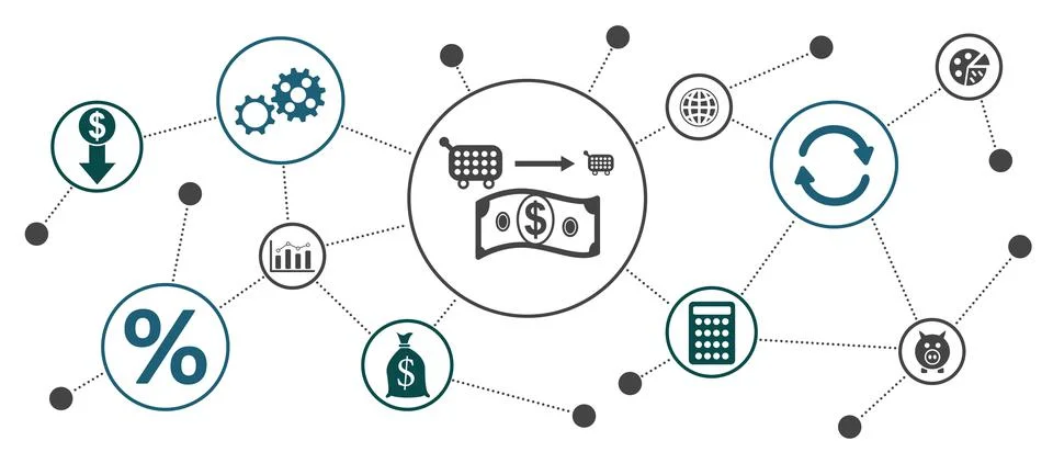 Concept of inflation Stock Illustration
