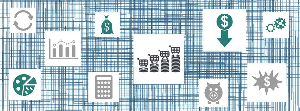 Concept of inflation Stock Illustration