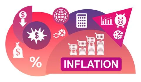 Concept of inflation Stock Illustration
