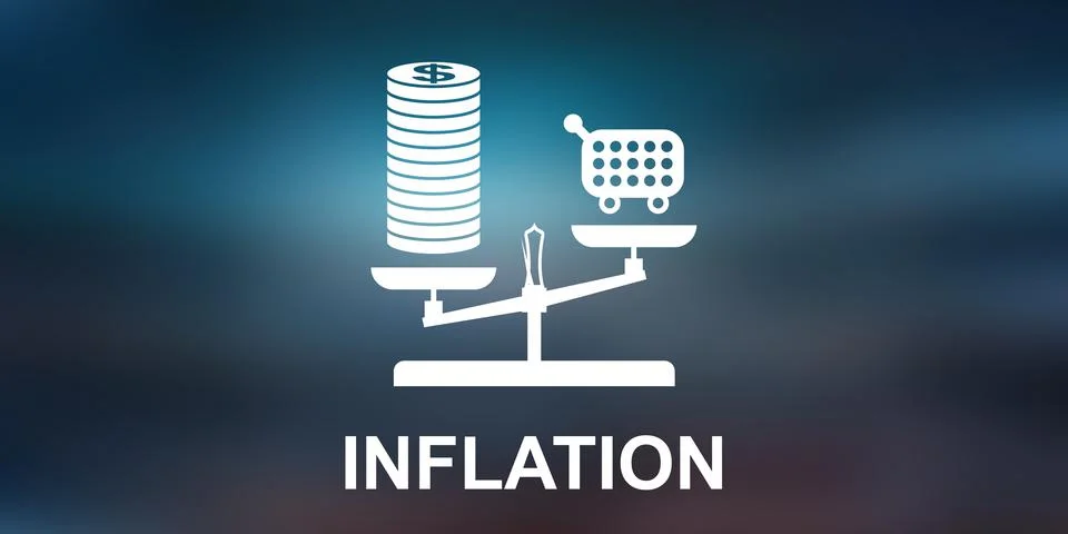 Concept of inflation Stock Illustration