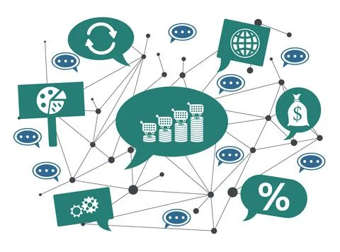 Concept of inflation Stock Illustration