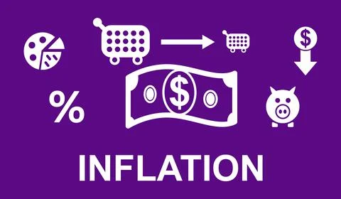 Concept of inflation Stock Illustration