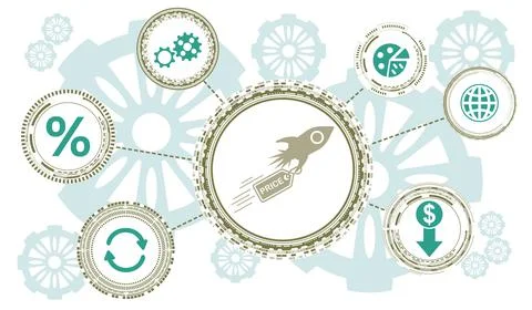 Concept of inflation Stock Illustration