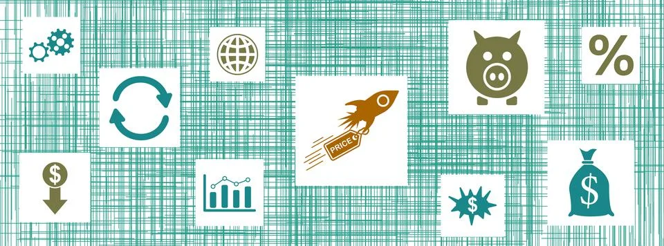 Concept of inflation Stock Illustration