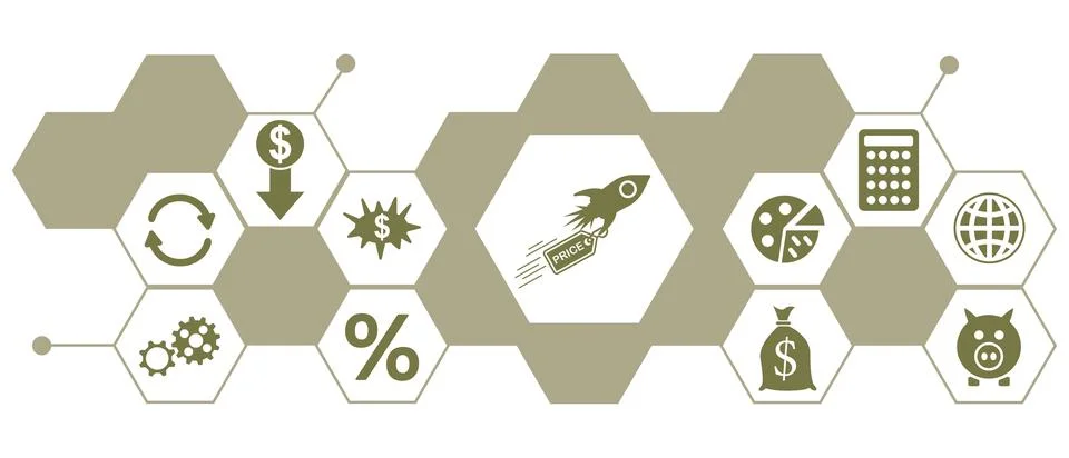 Concept of inflation Stock Illustration