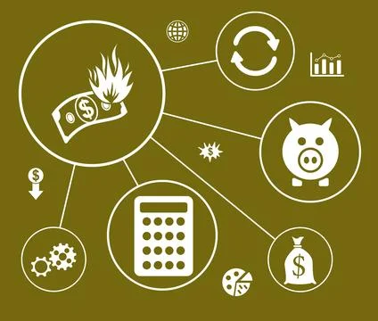 Concept of inflation Stock Illustration