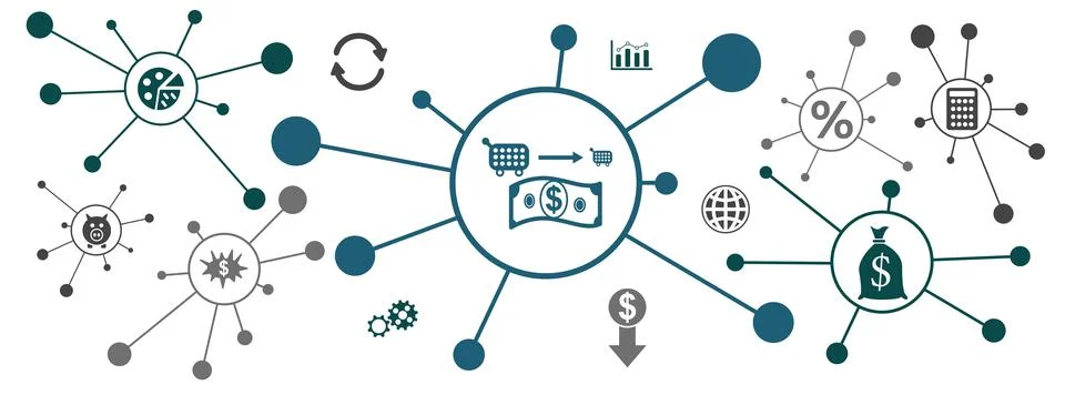 Concept of inflation Stock Illustration