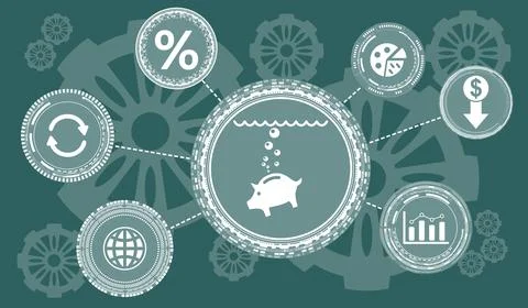 Concept of inflation Stock Illustration