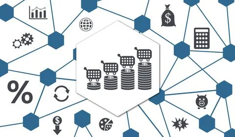 Concept of inflation Stock Illustration