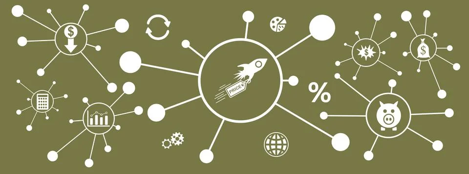 Concept of inflation Stock Illustration