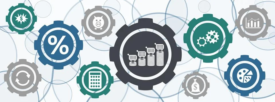Concept of inflation Stock Illustration