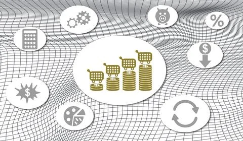 Concept of inflation Stock Illustration