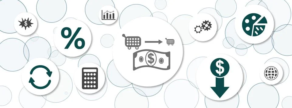 Concept of inflation Stock Illustration