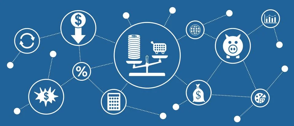 Concept of inflation Stock Illustration