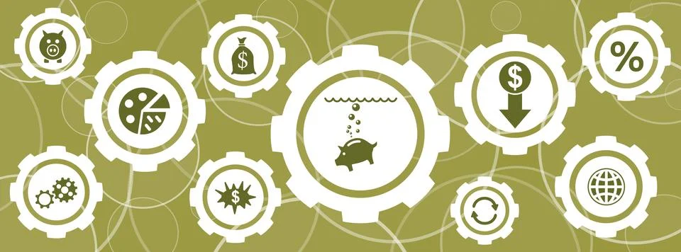 Concept of inflation Stock Illustration