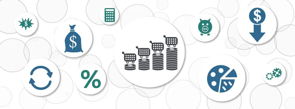 Concept of inflation Stock Illustration