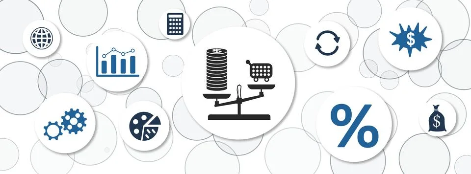 Concept of inflation Stock Illustration