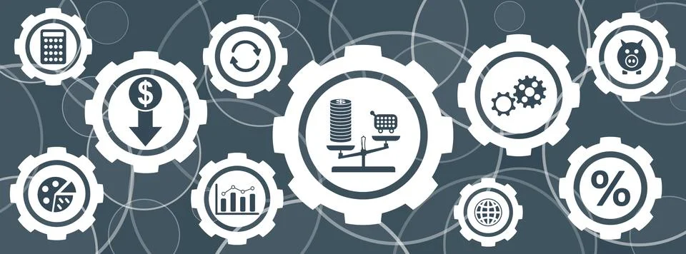 Concept of inflation Stock Illustration