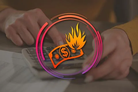 Concept of inflation Stock Photos