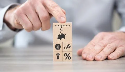 Concept of inflation Stock Photos