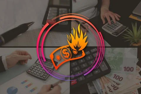 Concept of inflation Stock Photos