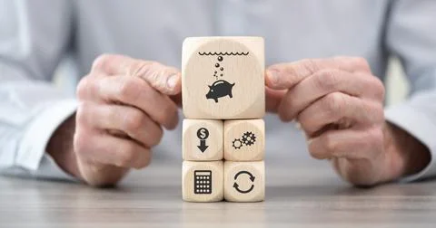 Concept of inflation Stock Photos