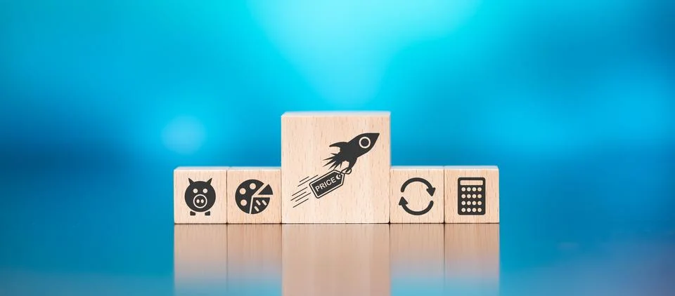 Concept of inflation Stock Photos