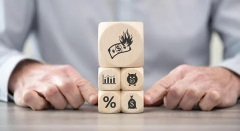 Concept of inflation Stock Photos