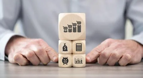 Concept of inflation Stock Photos