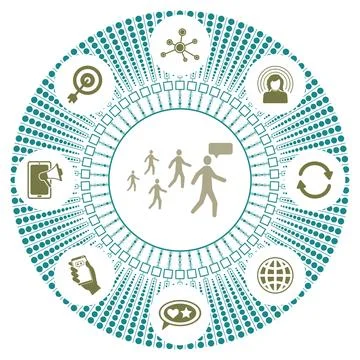 Concept of influencer Stock Illustration