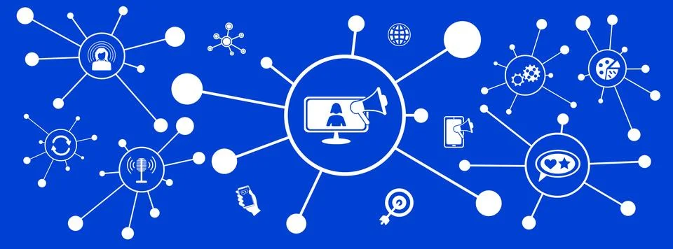 Concept of influencer Stock Illustration