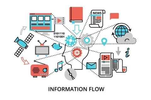 Concept of information flow Illustrazione stock