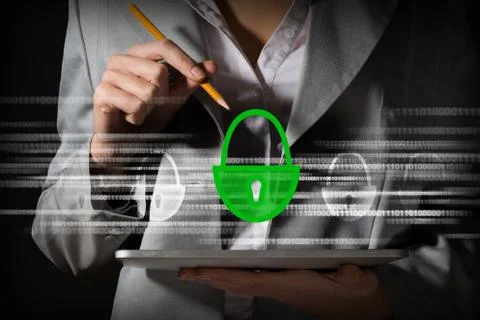 Concept of information security Stock Photos