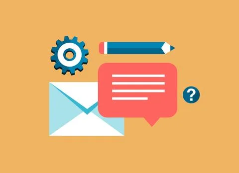 Concept of information service Stock Illustration