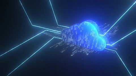 The concept of information storage and processing technology. Video stock 150913334