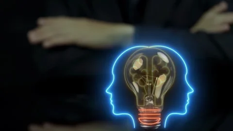 The concept for innovation, technology, AI or new idea generation. Stock Footage 274139749
