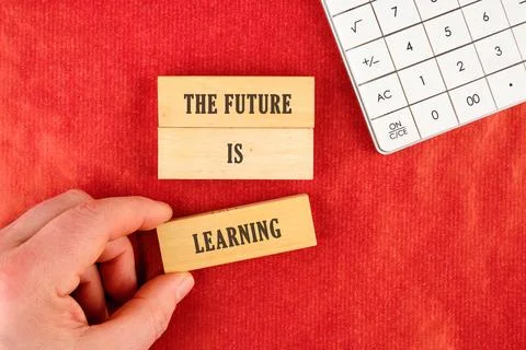 Concept of Intelligence, science and mind. THE FUTURE IS LEARNING assembled from Stock Photos