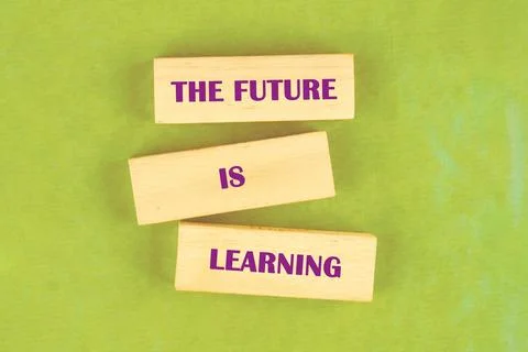 Concept of Intelligence, science and mind. THE FUTURE IS LEARNING assembled from Stock Photos