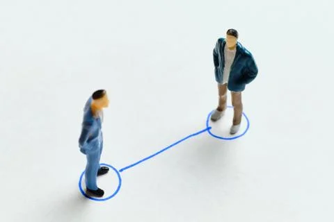 The concept of interaction between a manager and an employee in business and  Stock Photos