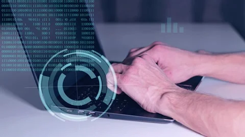 The concept of interaction on a laptop and the purchase of unique content on Stock Footage 166117109