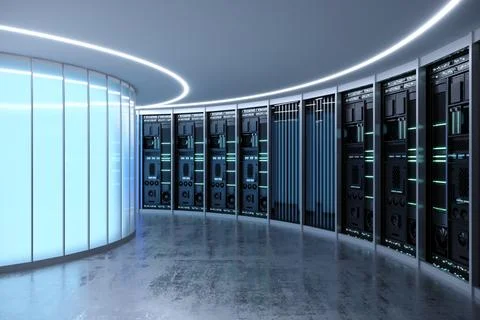 Concept interior of a data center or server イラスト素材