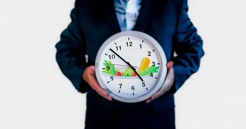 Concept of intermittent fasting. Diet.2 Stock Photos