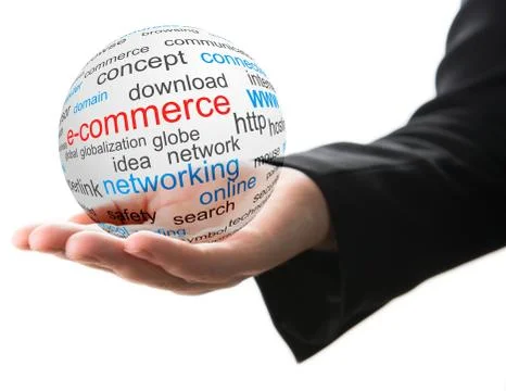 Concept of internet commerce Stock Photos