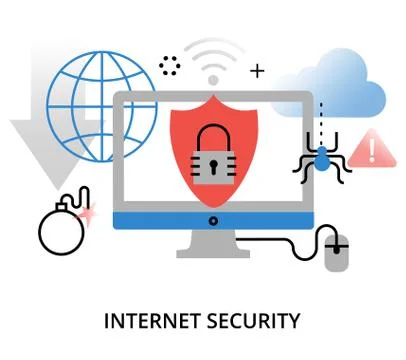 Concept of internet security Illustrazione stock