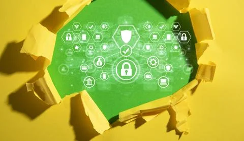 Concept Of Internet Security. Network. Technology. Data security Stock Photos